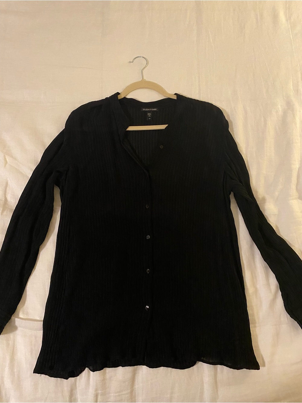 Eileen Fisher Silk Ribbed Blouse
